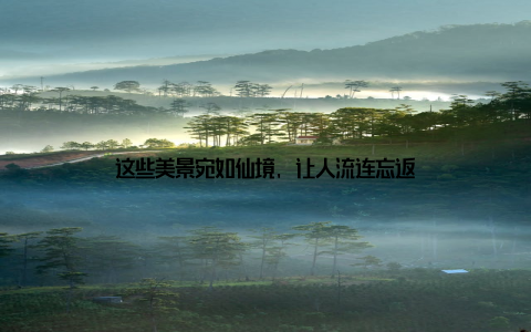 这些美景宛如仙境, 让人流连忘返