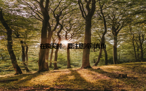 在购买时, 要注意辨别真伪
