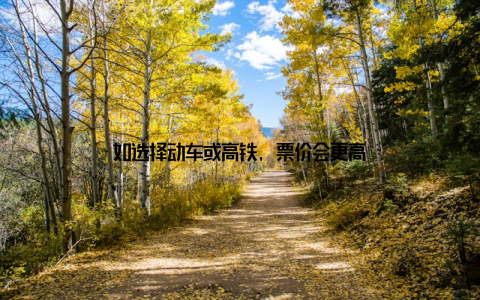 如选择动车或高铁, 票价会更高